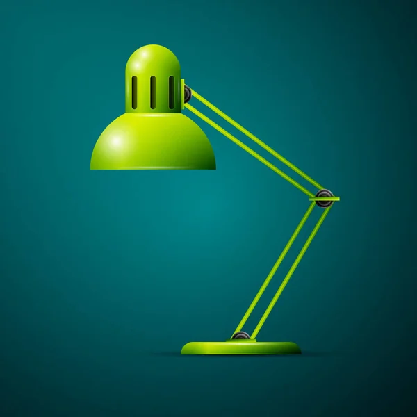 Gröna skrivbordslampa — Stock vektor