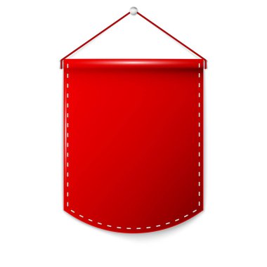 Kırmızı bayrağı asılı, mockup