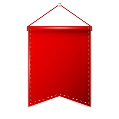 Kırmızı bayrağı asılı, mockup