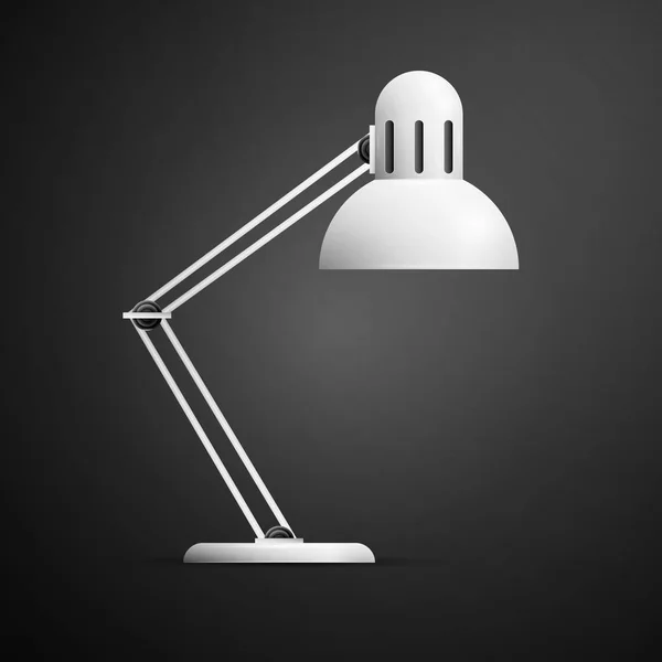 Lámpara de escritorio blanca — Vector de stock