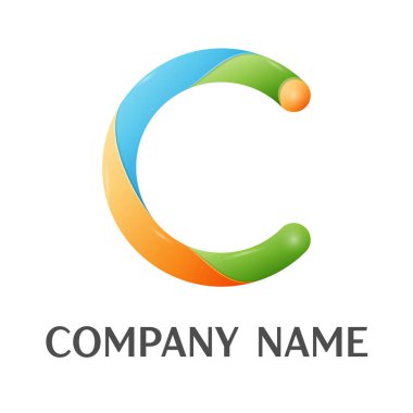 C harfi renkli logo