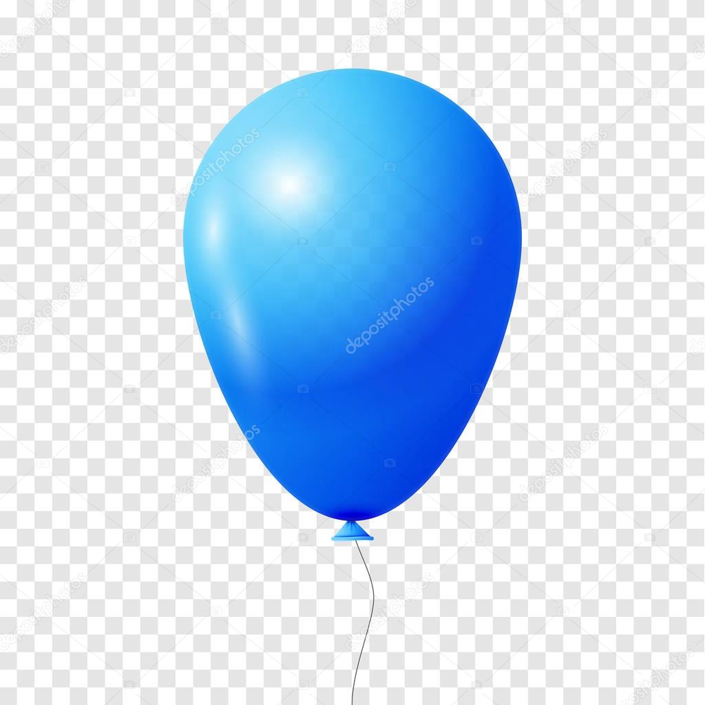 Blue transparent balloon.