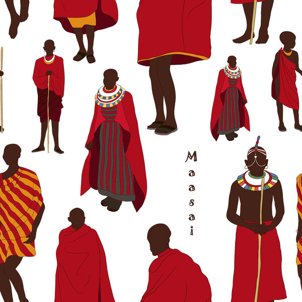 Пара масаев из Африки
