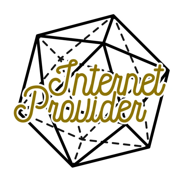 Cor emblema de provedor de internet vintage — Vetor de Stock