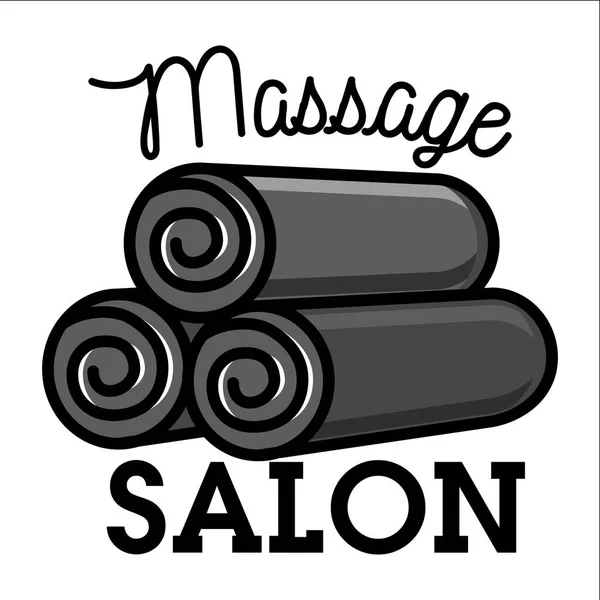 Colore vintage massaggio salone emblema — Vettoriale Stock