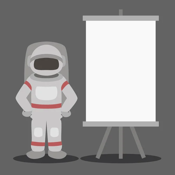 Ilustracja wektorowa kosmonauta na białym tle — Wektor stockowy