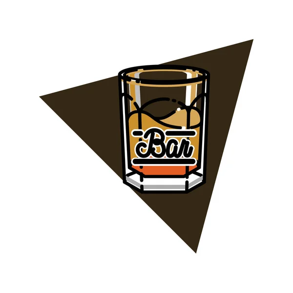 Färg vintage bar emblem — Stock vektor