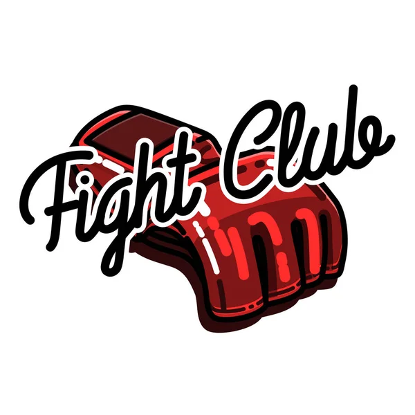 Colore vintage emblema del club di lotta — Vettoriale Stock