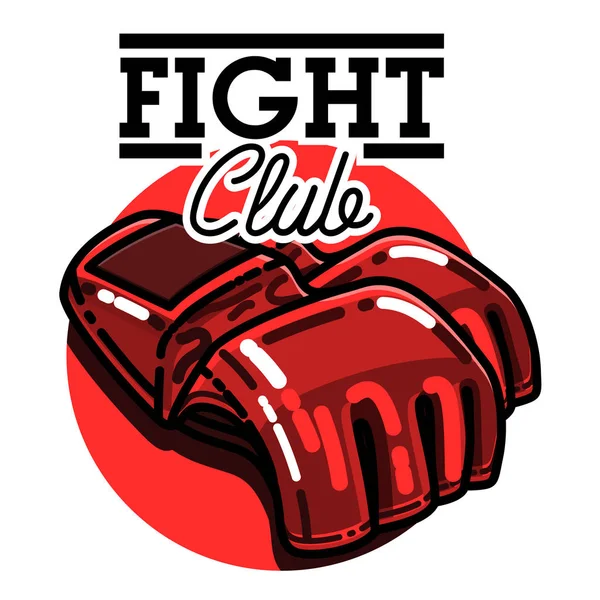 Cor vintage luta clube emblema —  Vetores de Stock