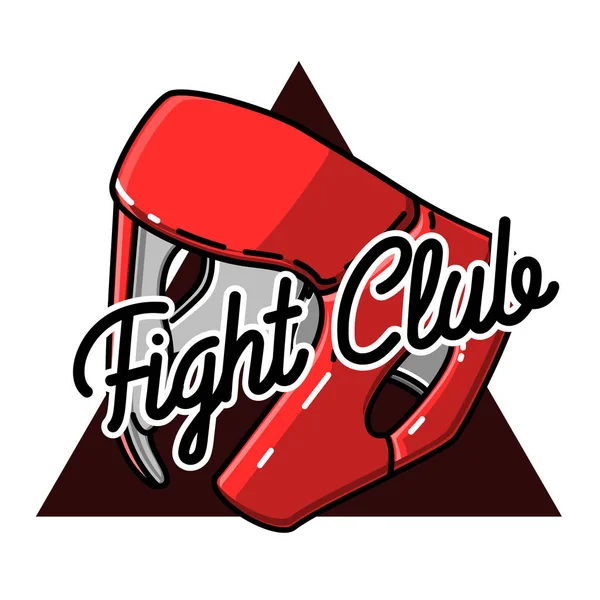 Color vintage fight club emblem — Stock Vector