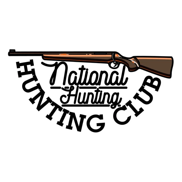 Cor vintage clube de caça emblema — Vetor de Stock