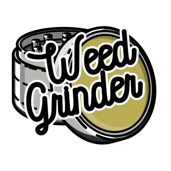 Färg vintage marijuana emblem — Stock vektor