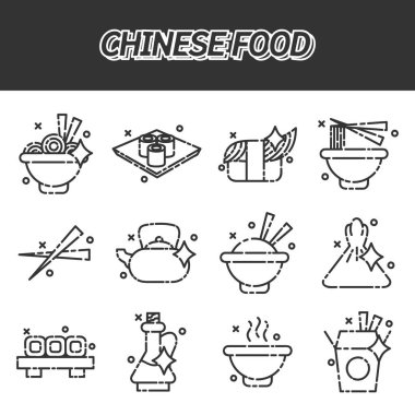 Çin yemeği kavramı simgeler