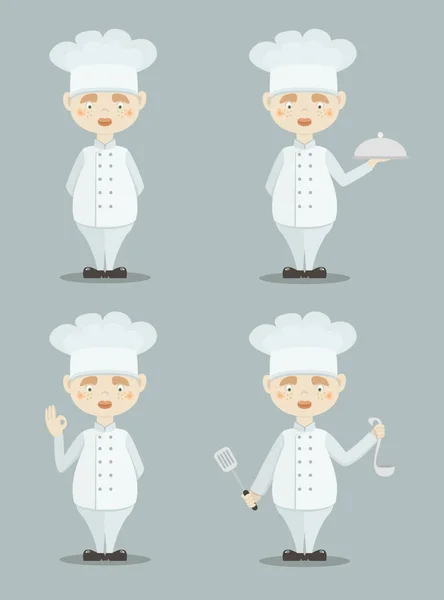 Набір смішних кухарів — стоковий вектор