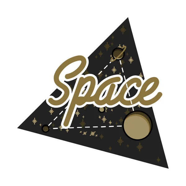 Farbe Vintage Space Emblem — Stockvektor