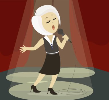 Şarkı söyleyen kız. Pop şarkıcısı