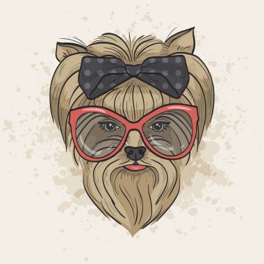 Zarif köpek vektör Renk eskiz