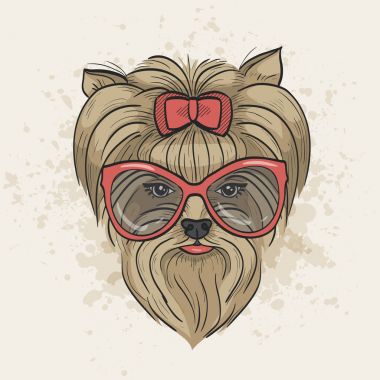 Zarif köpek vektör Renk eskiz