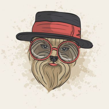 Zarif köpek vektör Renk eskiz