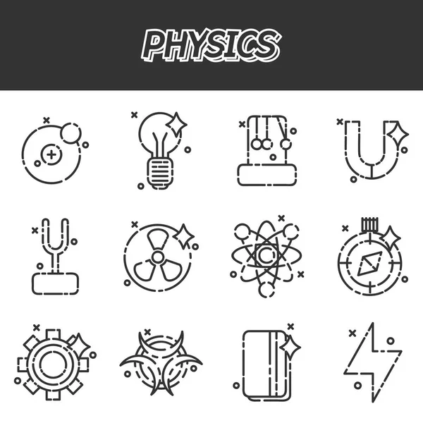 Conjunto de ícones física — Vetor de Stock