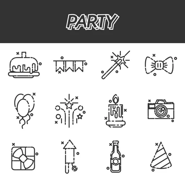 Conjunto de ícones de festa — Vetor de Stock