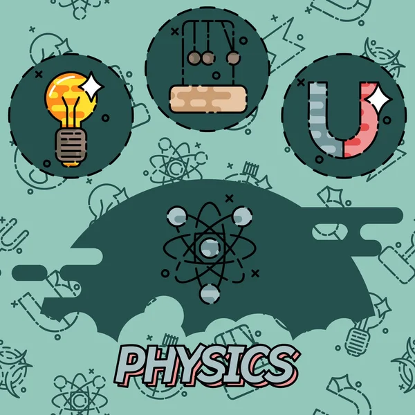 Ensemble d'icônes de physique — Image vectorielle