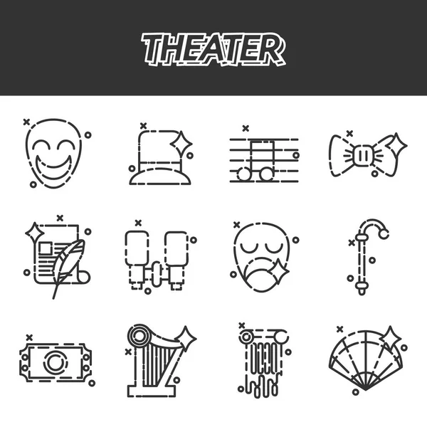 Theater icons set — Stockvector