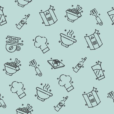 Restoran kavramı simgeler desen