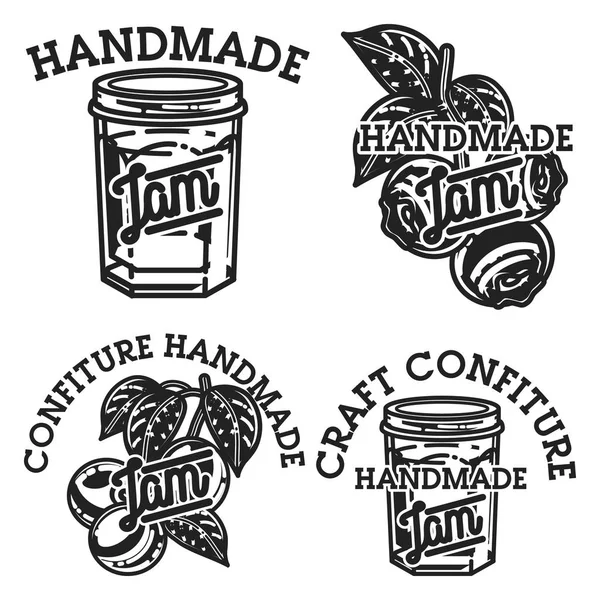 Vintage confiture emblems — 图库矢量图片