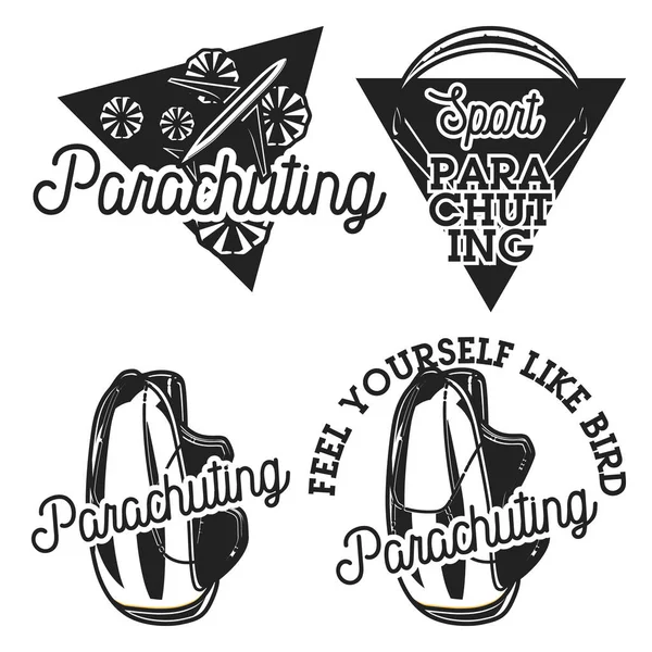 Vintage parachuting emblems — Stock Vector
