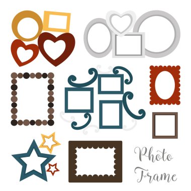 Elle çizilmiş photoframes.