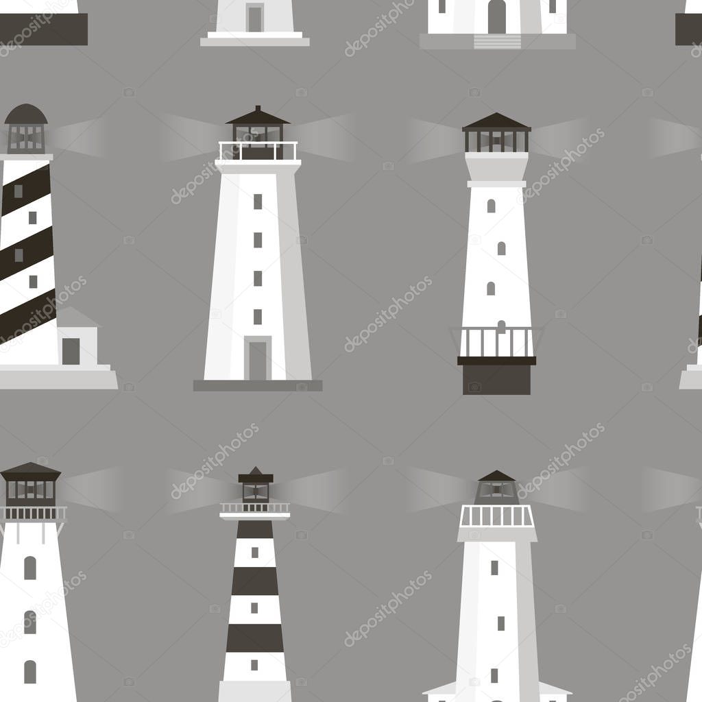 Set of lighthouses pattern