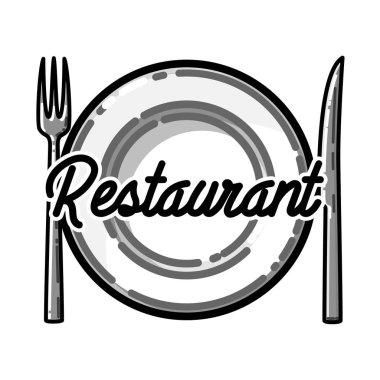 Renk vintage Restoran amblemi