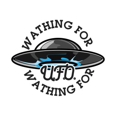 Renk vintage ufo amblemi