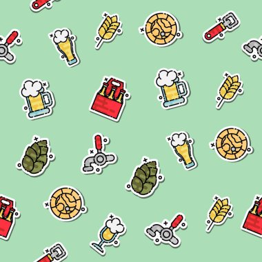 Renkli bira desen