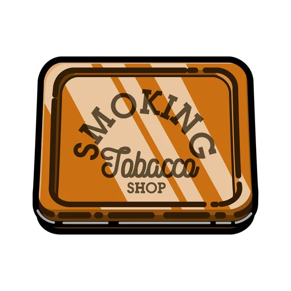 Farbe Vintage Tabak Shop Emblem — Stockvektor
