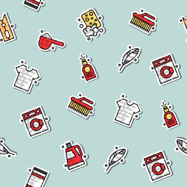 Çamaşırhane kavramı simgeler desen