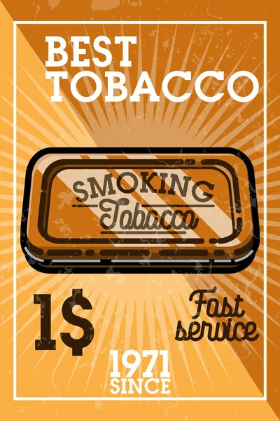 Bannière de tabac vintage couleur — Image vectorielle