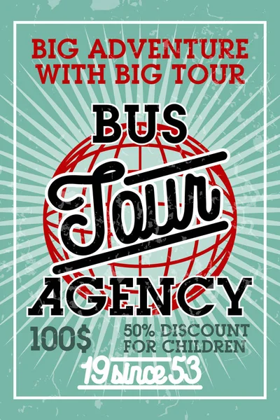 Renk vintage tur ajansı afiş