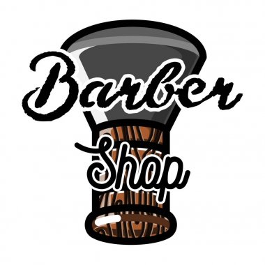 Renk vintage kuaför dükkanı amblemi