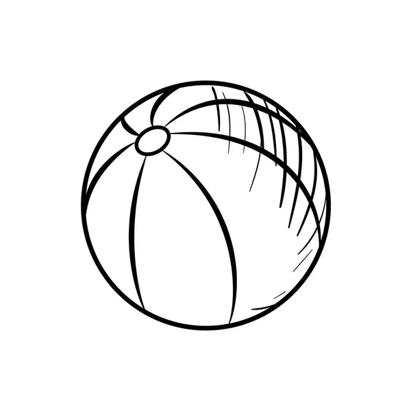 Sketch Baby Beach Ball Hand Drawn Ball Icon Ball Sketch — Stock Vector