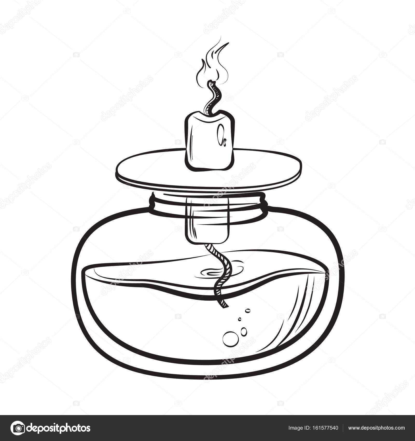 Alcohol Lamp Sketch Sketch Spirit Lamp Chemical Burner Chemical Experiments Vector Illustration Eps Stock Vector C Netkoff 161577540