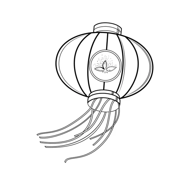 Sketch Chinese Red Lanterns Vector Illustration Eps — Stock Vector