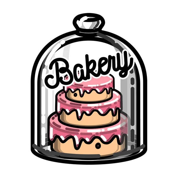 Kleur Vintage Bakkerij Embleem Ontwerpsjabloon Vectorillustratie Eps — Stockvector