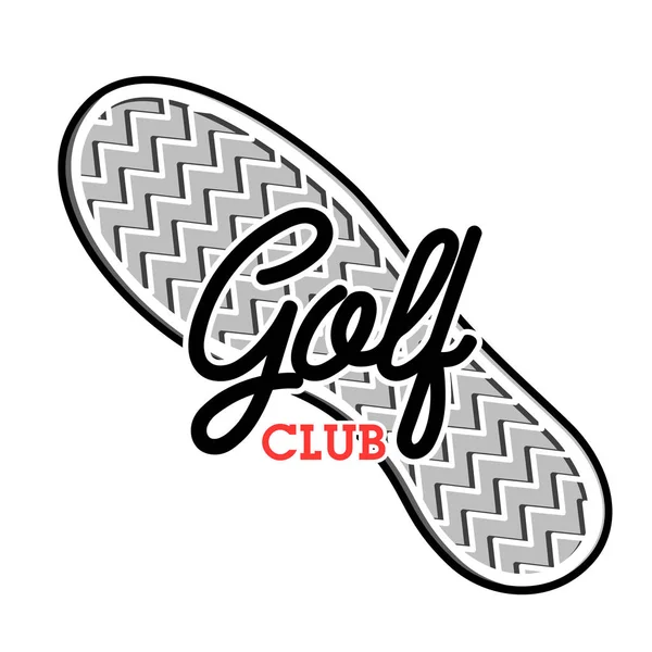 Color Emblema Del Club Golf Vintage Campeonato Golf Equipo Golf — Vector de stock