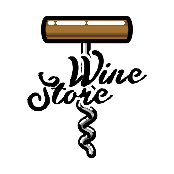 Cor Vintage Vinho Loja Emblema Modelo Design Ícone Isolado Ilustração — Vetor de Stock