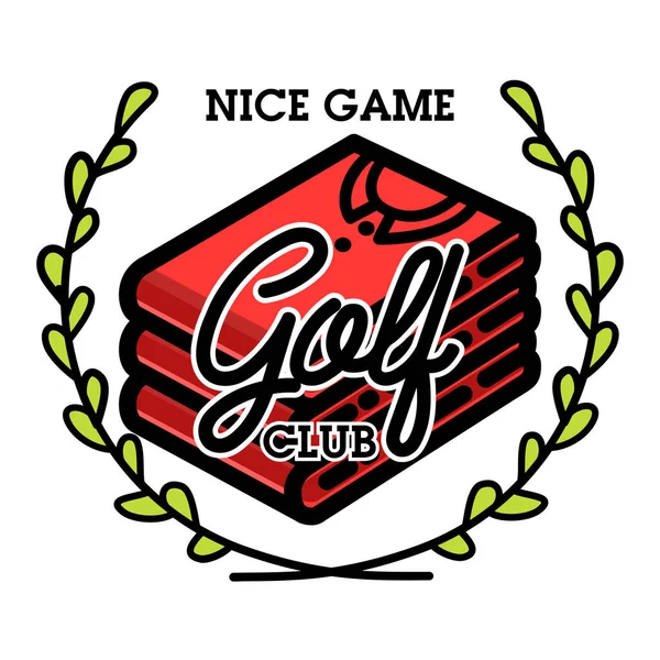 Kleur Vintage Golf Club Embleem Golf Championship Golf Vistuig Uitrusting — Stockvector