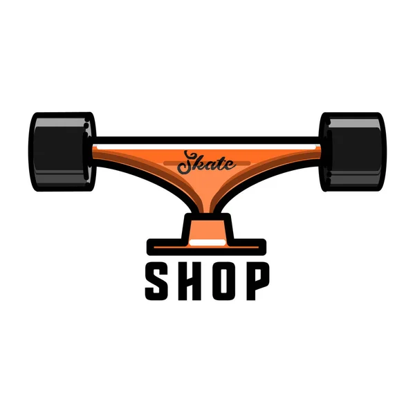 Färg Vintage Skate Shop Emblem Vektorillustration Eps — Stock vektor
