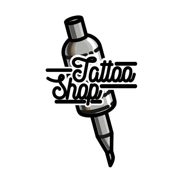 Barevné Vintage Tetování Shop Znak Vektorové Ilustrace Eps — Stockový vektor