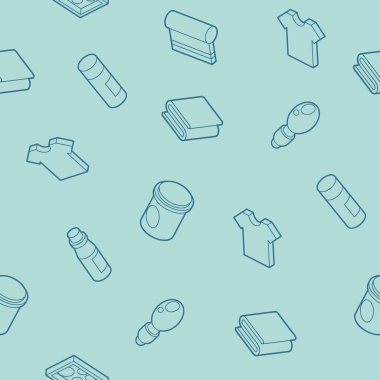 Silkskreen anahat izometrik desen. Vektör çizim, Eps 10